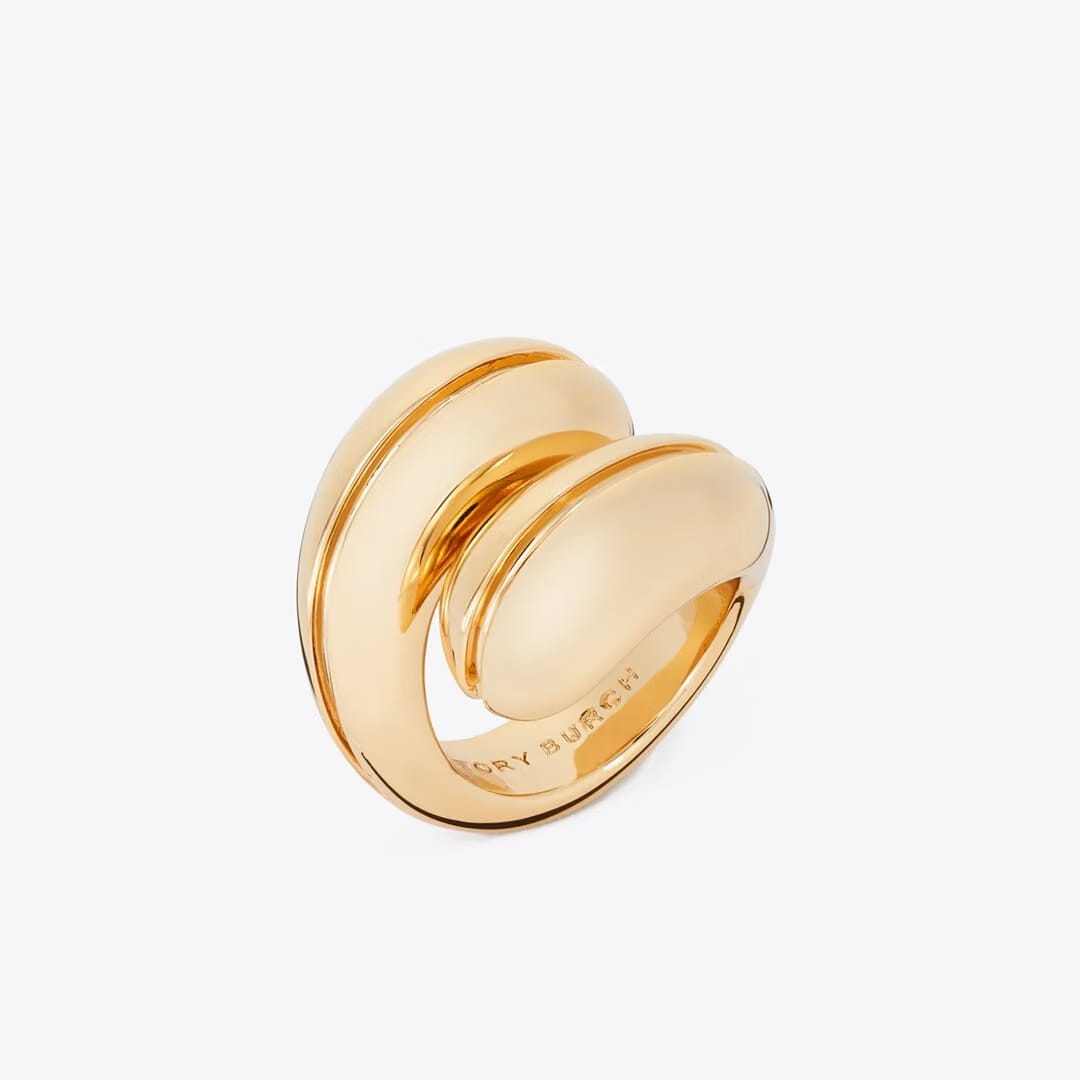Tory Burch Pierced Ring Light Brass
