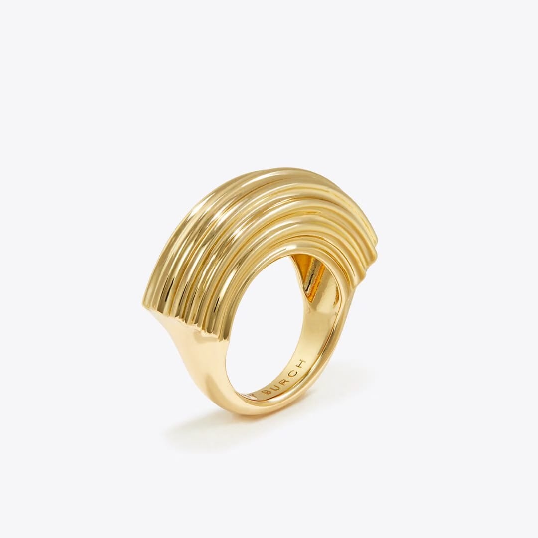 Tory Burch Pierced Ring Light Brass