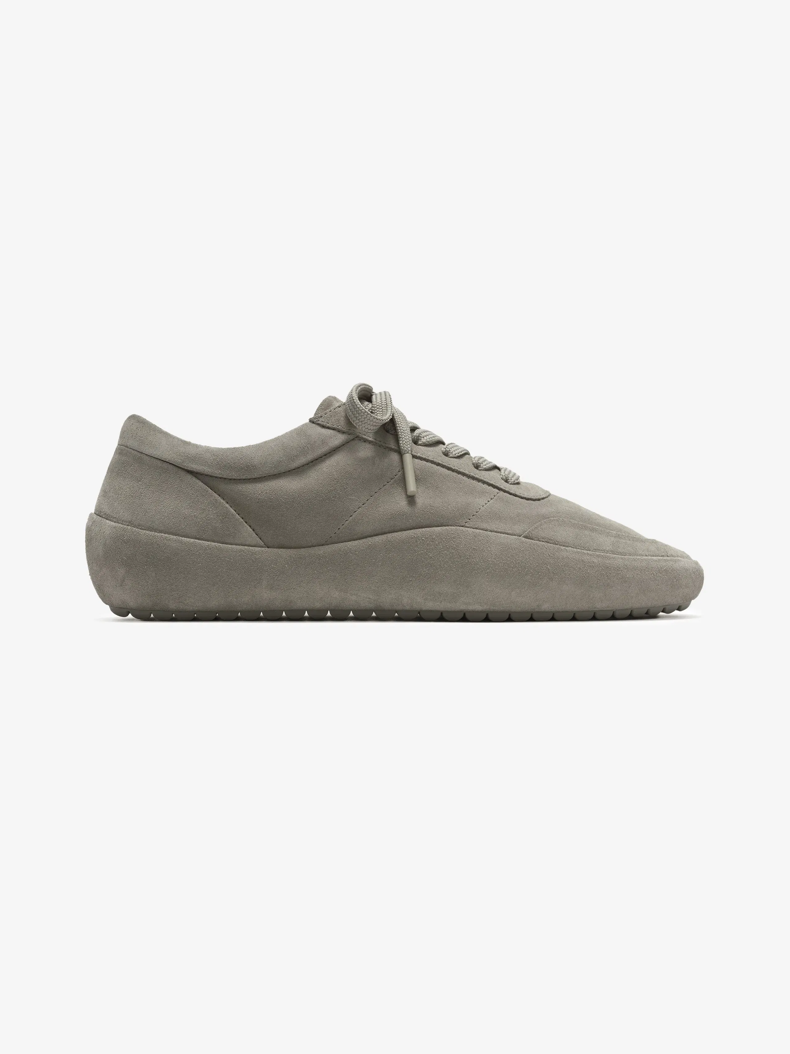 Essentials Suede Lace Up Runner Taupe