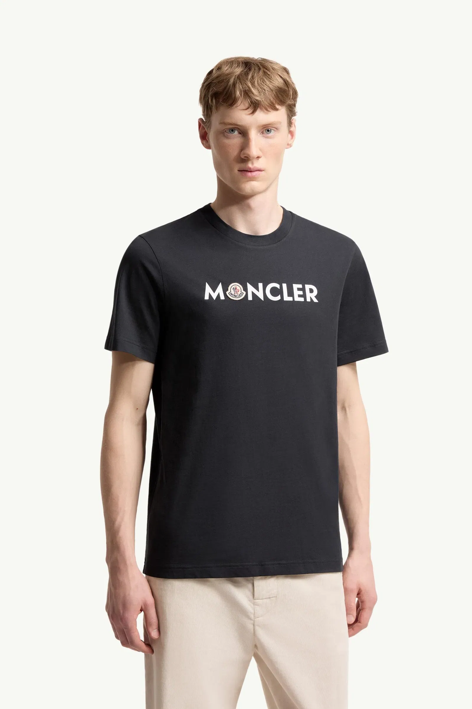 Moncler Logo Cotton T-Shirt Dark Blue Dark Blue