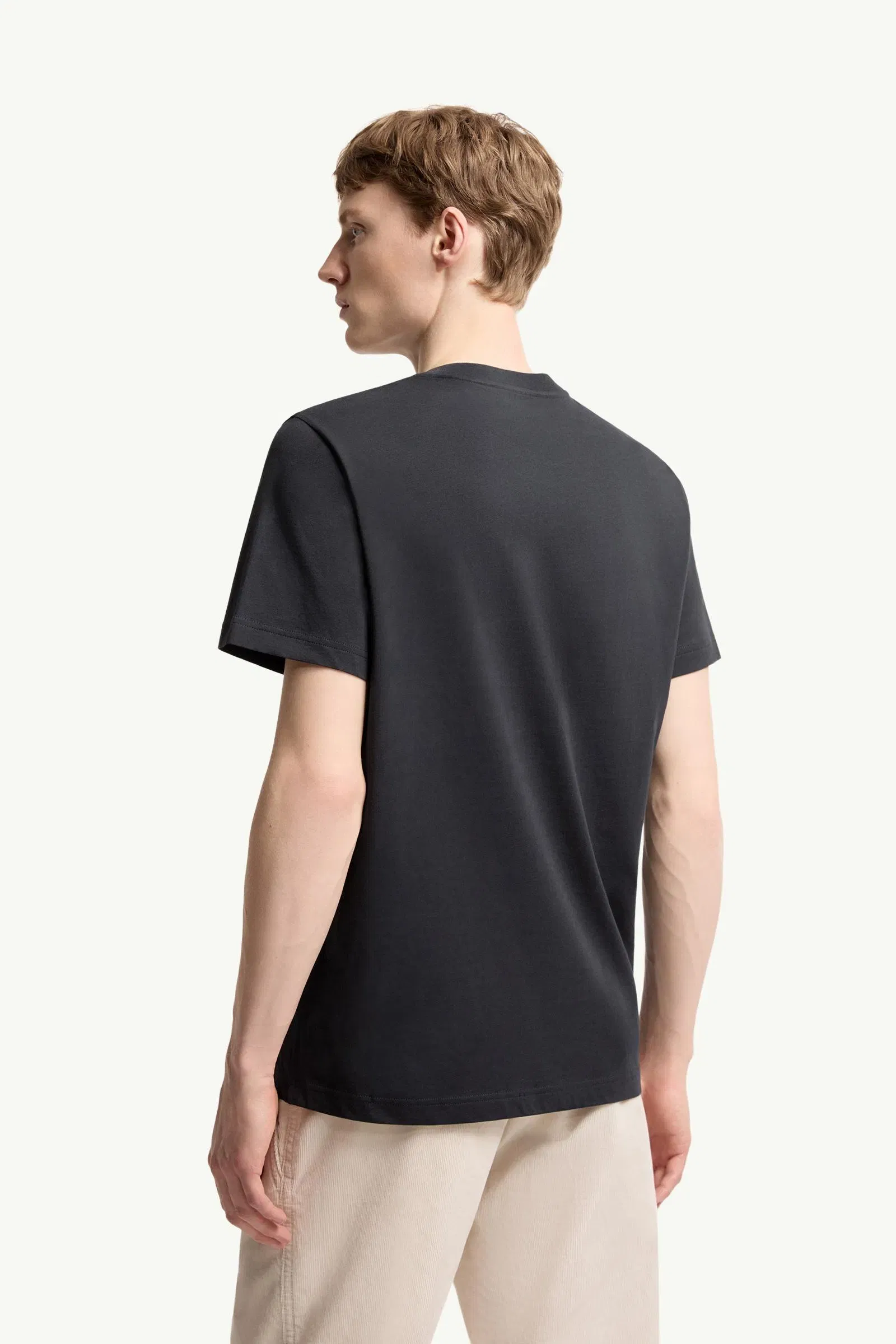 Moncler Logo Cotton T-Shirt Dark Blue Dark Blue