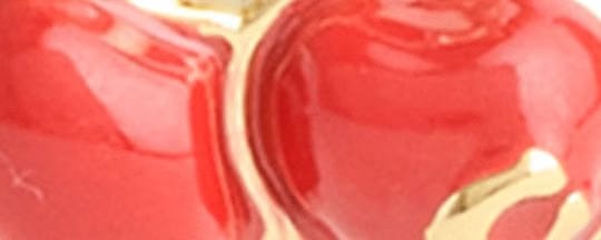 Cherry Wavy Huggie Earrings