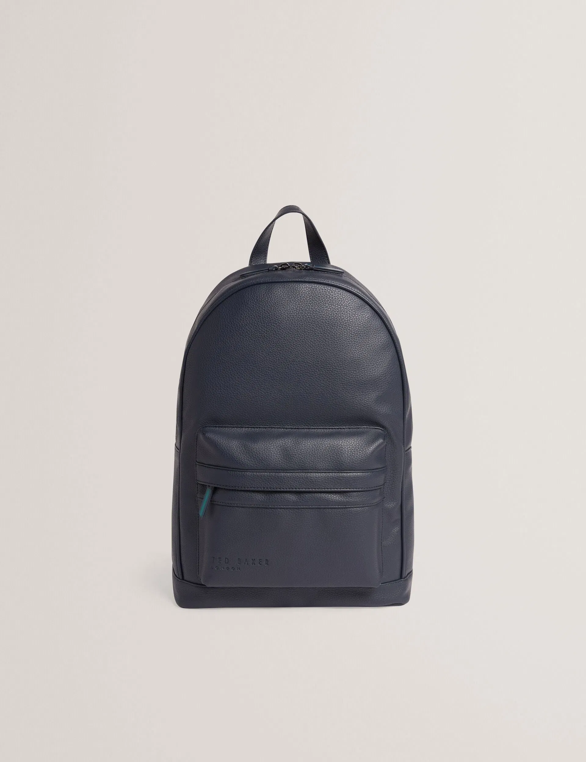 Ted Baker Kaileb Navy Faux Leather Backpack With Webbing Straps