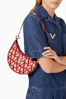 Mini Hobo Bag in VLogo Toile Iconographe