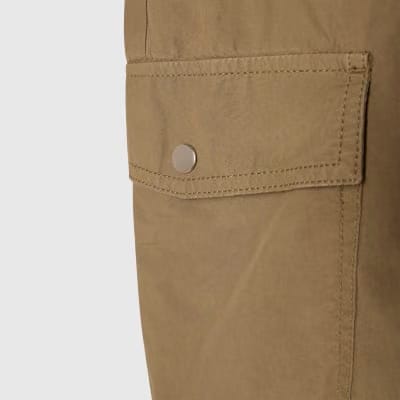 Green Straight Leg Cargo Trousers