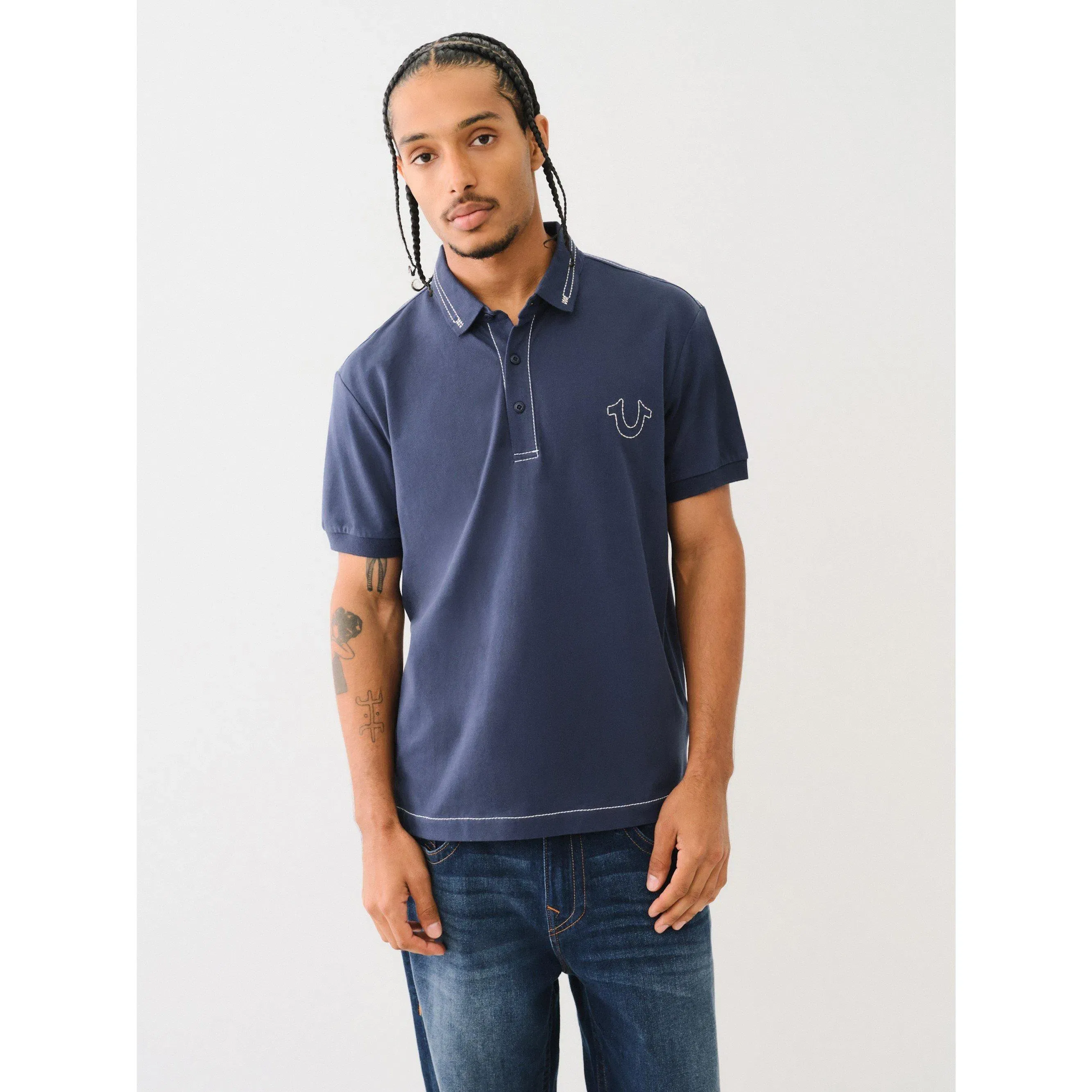 Big T Embroidered Polo Shirt