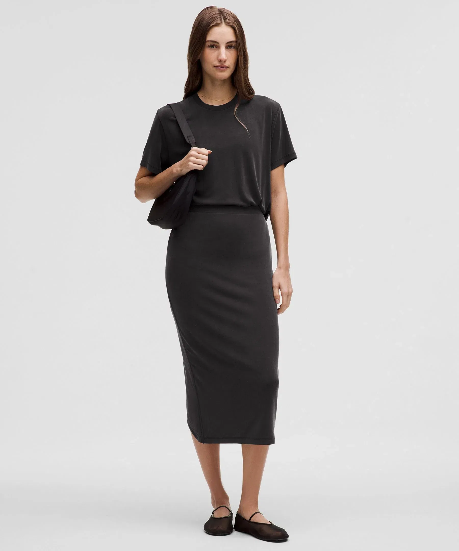 Lululemon Drapey Softstreme Column Midi Skirt