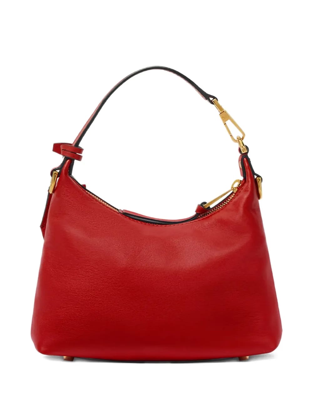 Tag logo-plaque leather shoulder bag