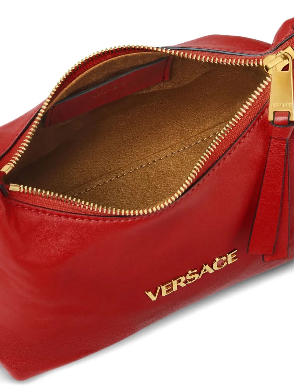 Tag logo-plaque leather shoulder bag