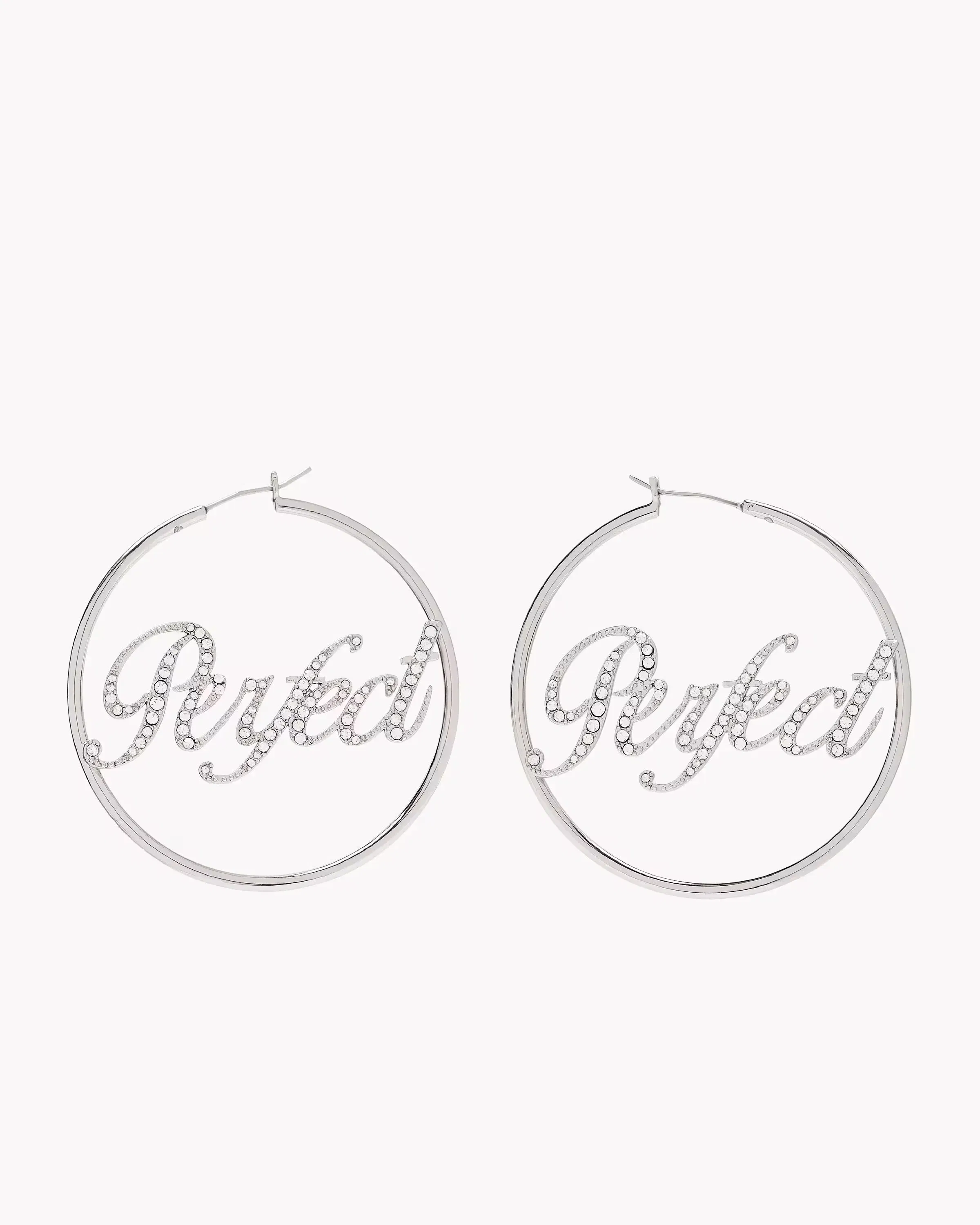 Marc Jacobs The Perfect Pave Hoop Earrings Silver/Crystal