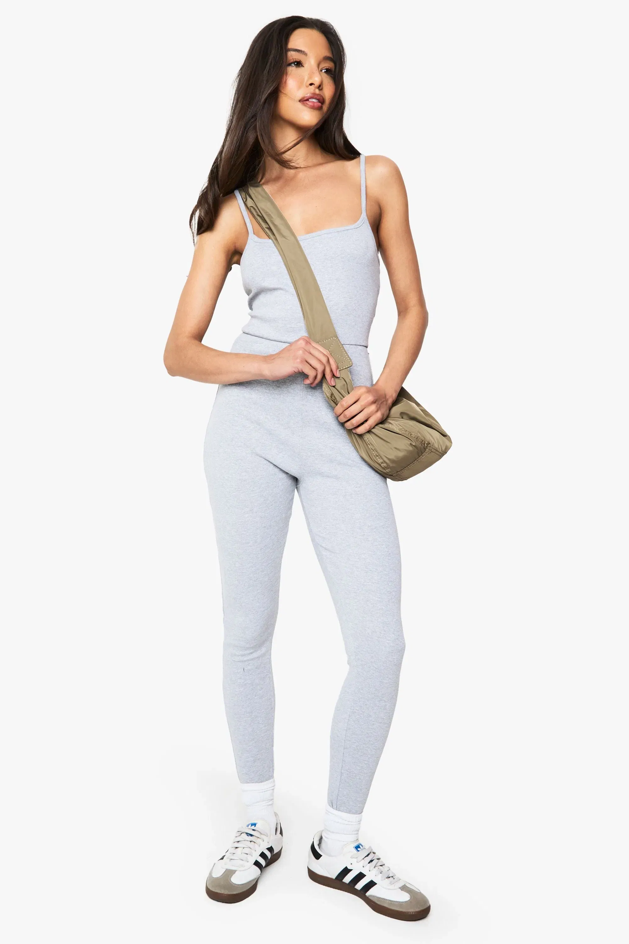 Cotton Rib Skinny Jumpsuit