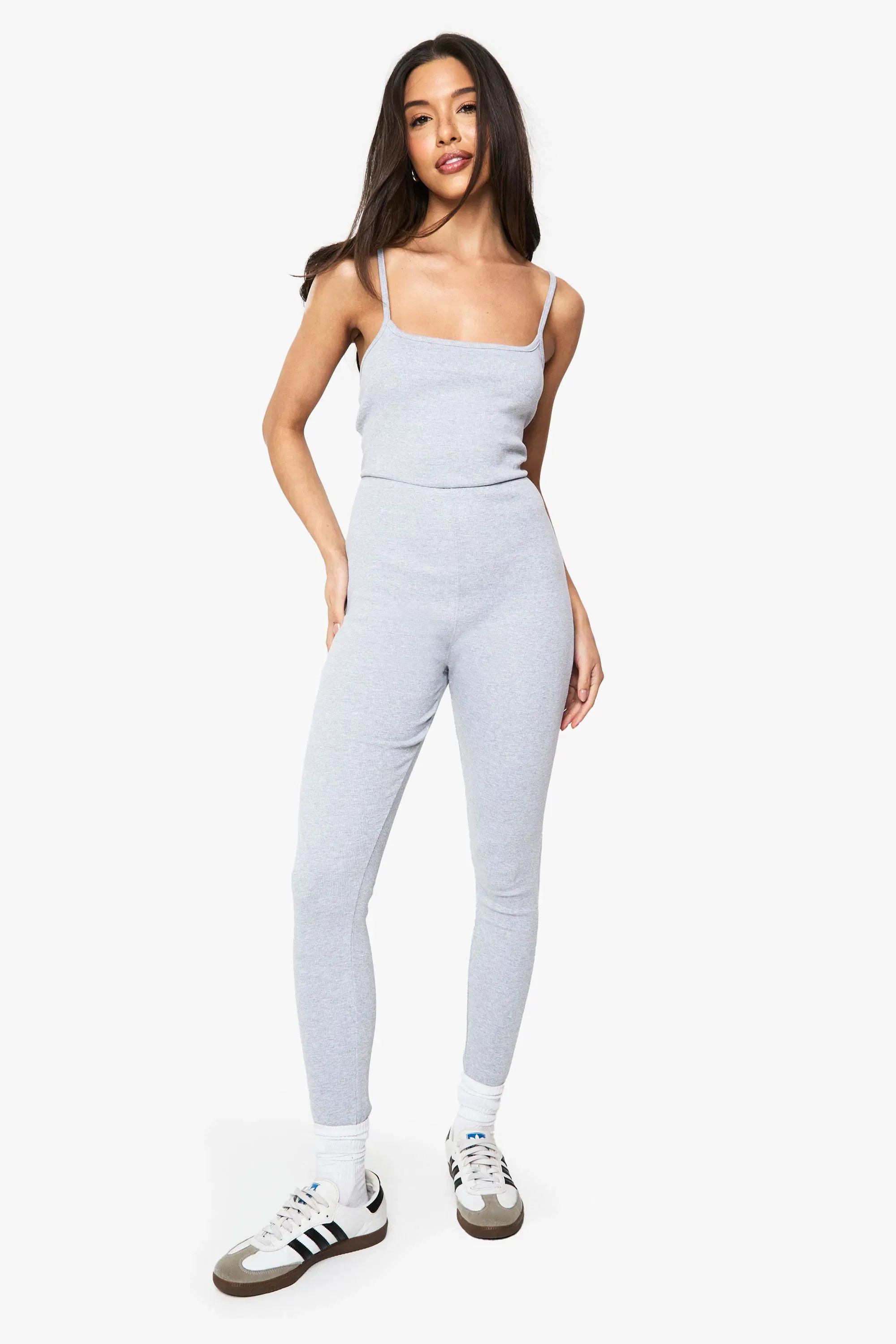 Cotton Rib Skinny Jumpsuit
