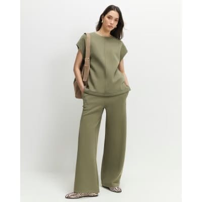 Khaki Premium Twill Short Sleeve Top