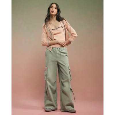 Orange Year Zero Embellished Trim Cardigan