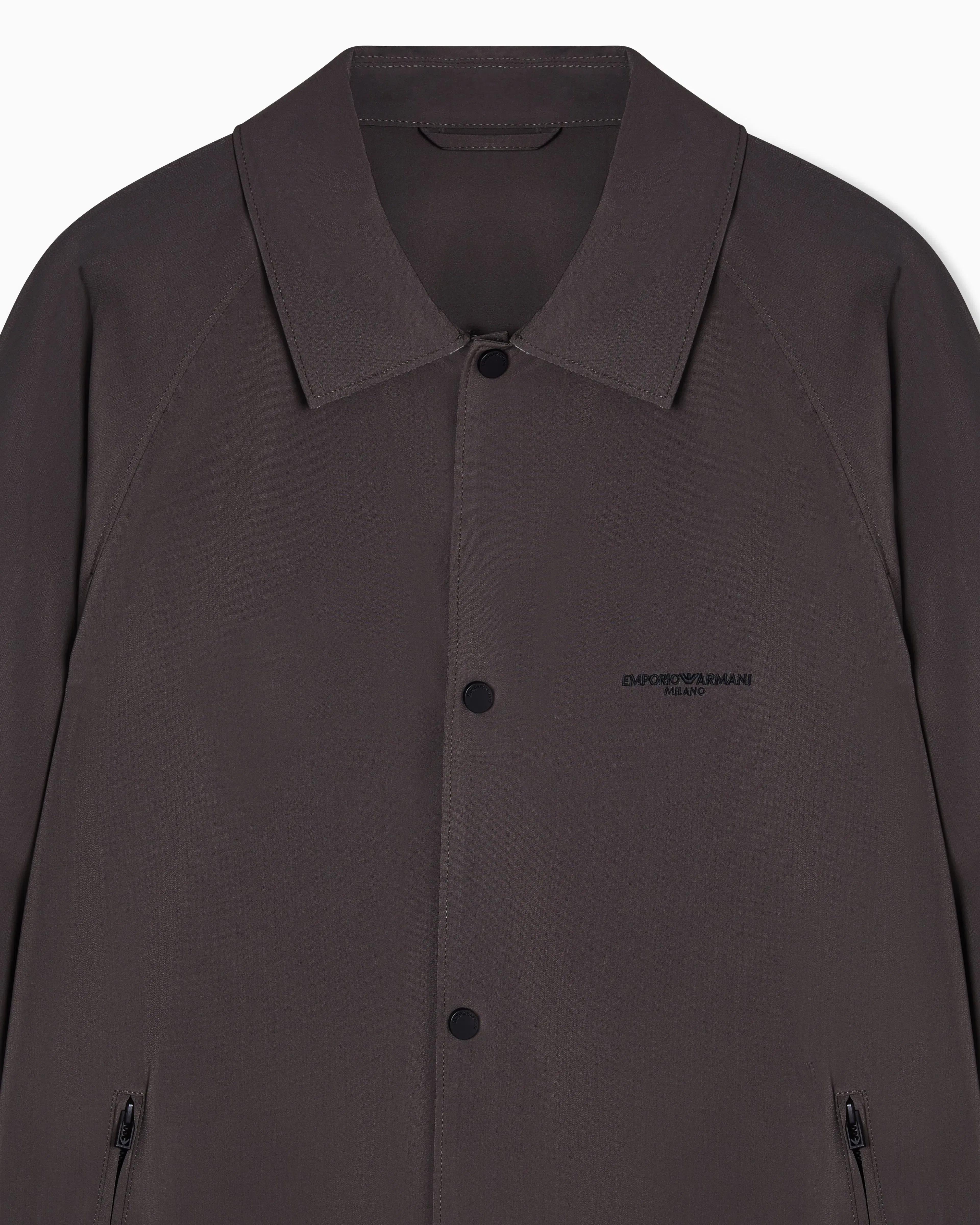 Emporio Armani Nylon blouson with logo embroidery