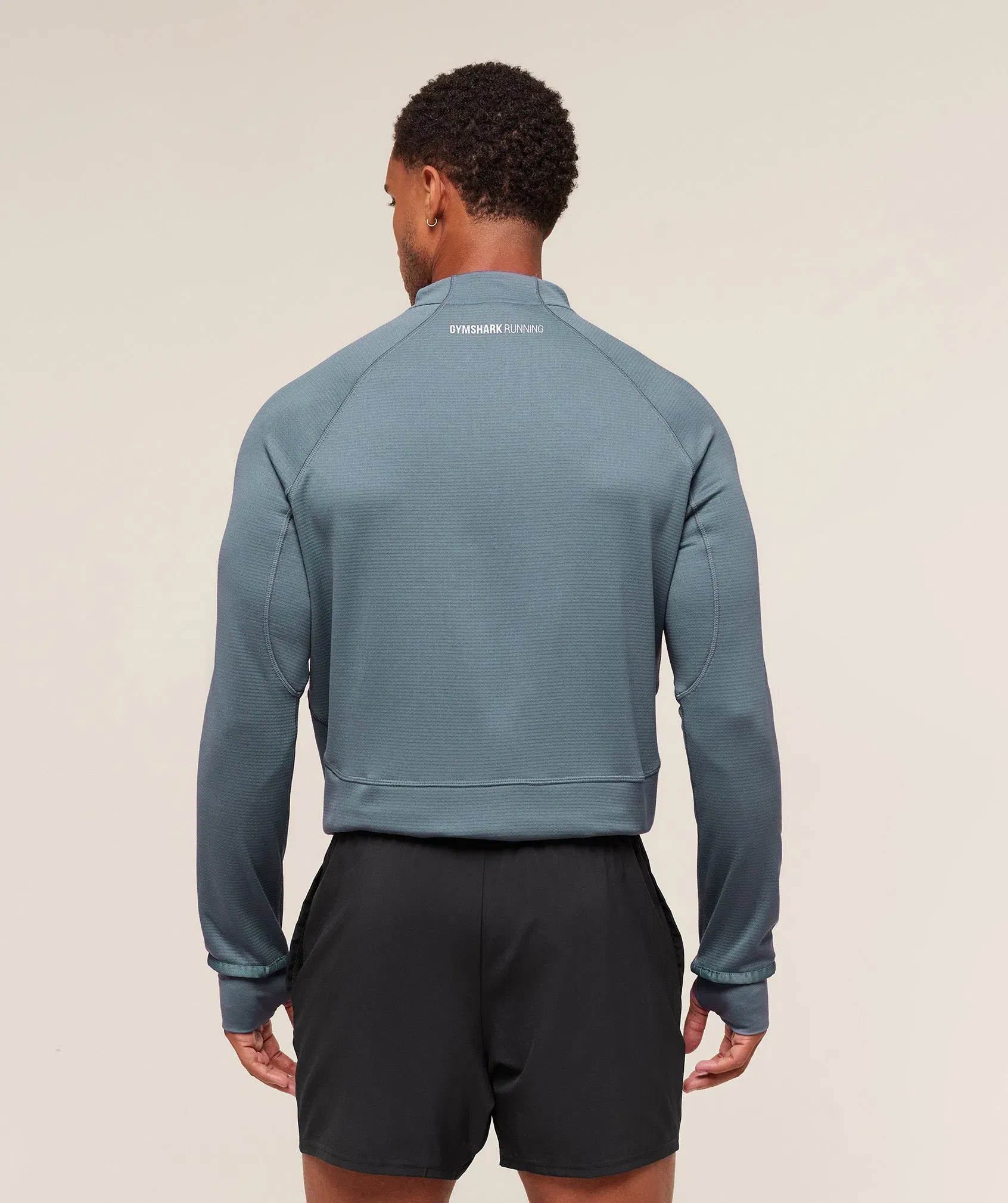 Gymshark Running 1/4 Zip - Iron Blue
