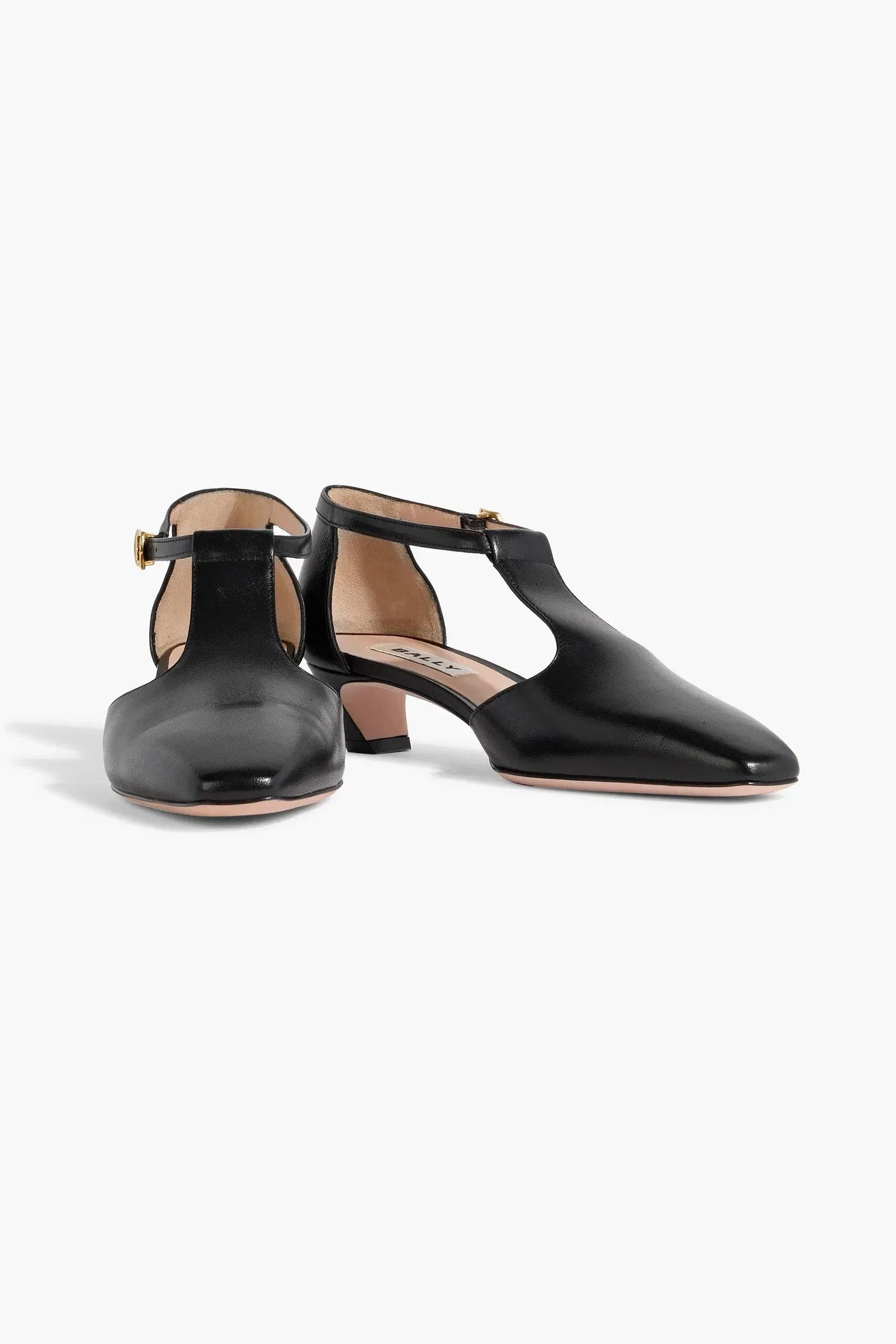 Bally Symira Leather Mary Jane Pumps Black Women's