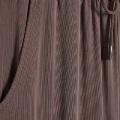 Brown Soft Touch Wide Leg Trousers