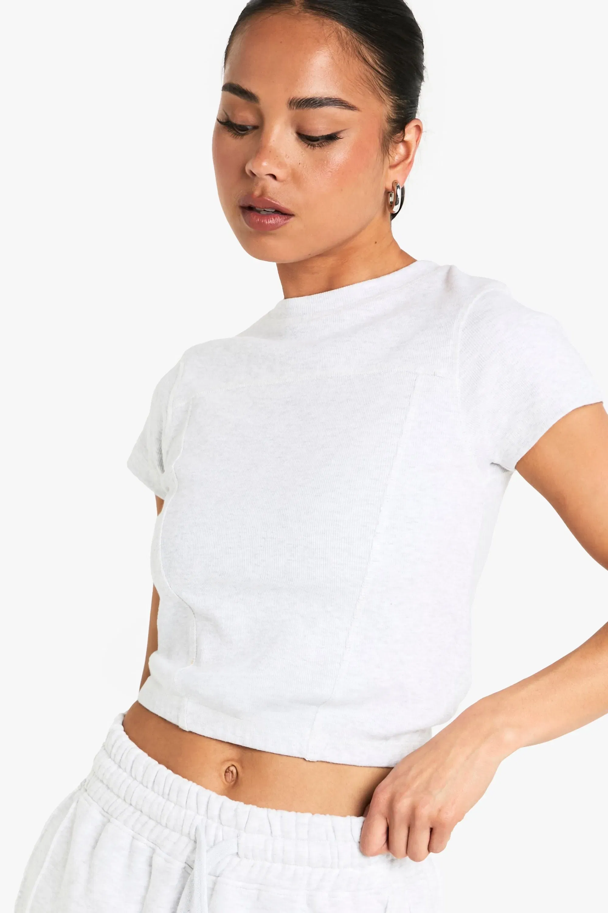 Seam Detail Cap Sleeve Top