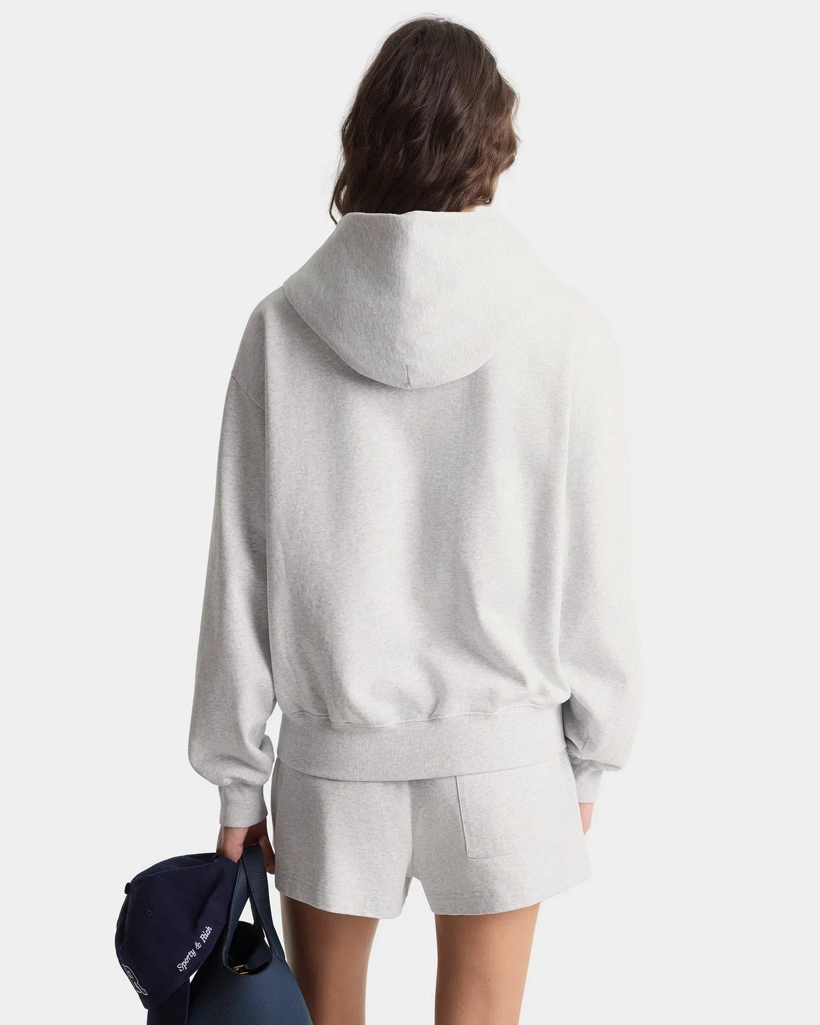 S&R Ivy Zip Hoodie - Heather Gray/Navy