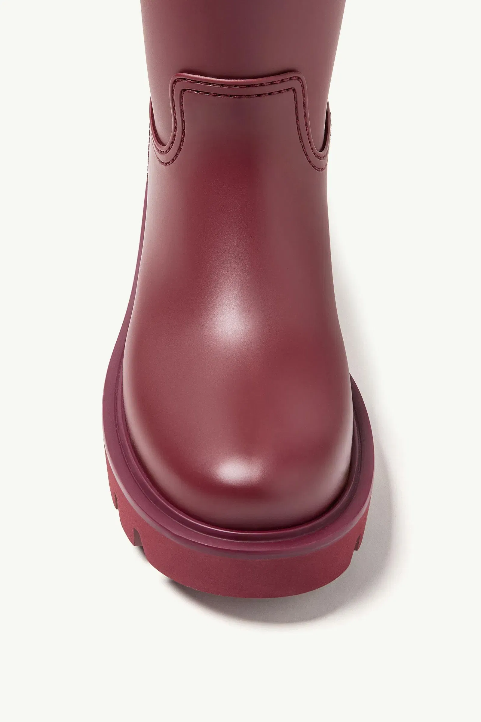 Moncler Kickstream High Rain Boots Burgundy