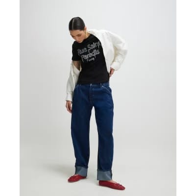 Black Short Sleeve Rue Saint Paradis T-shirt