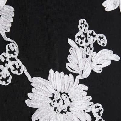 Black Floral Cornelli Mini Skirt