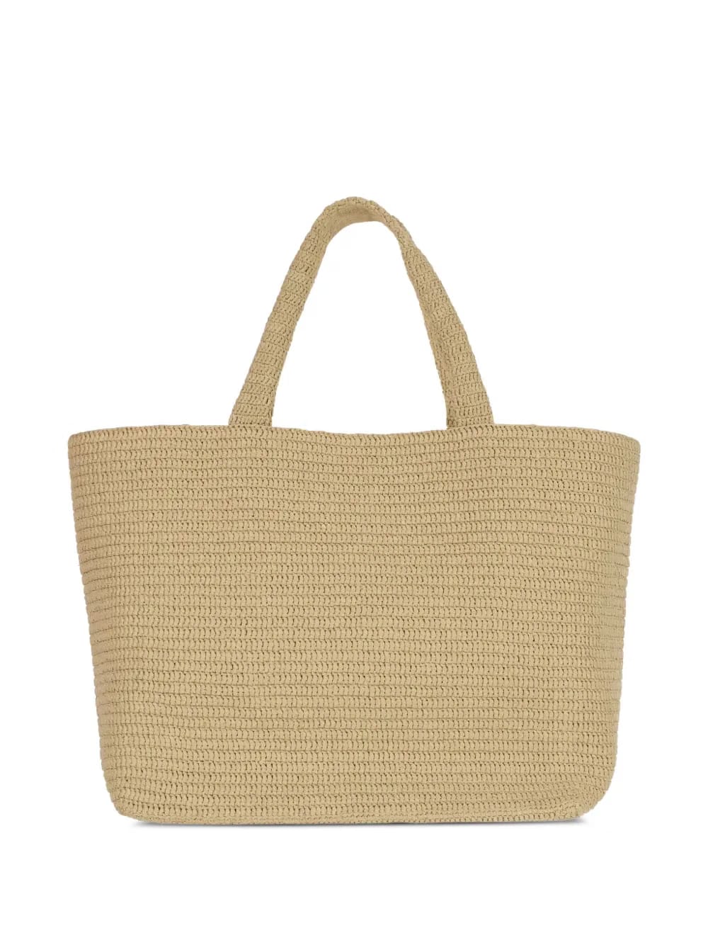 logo raffia tote bag