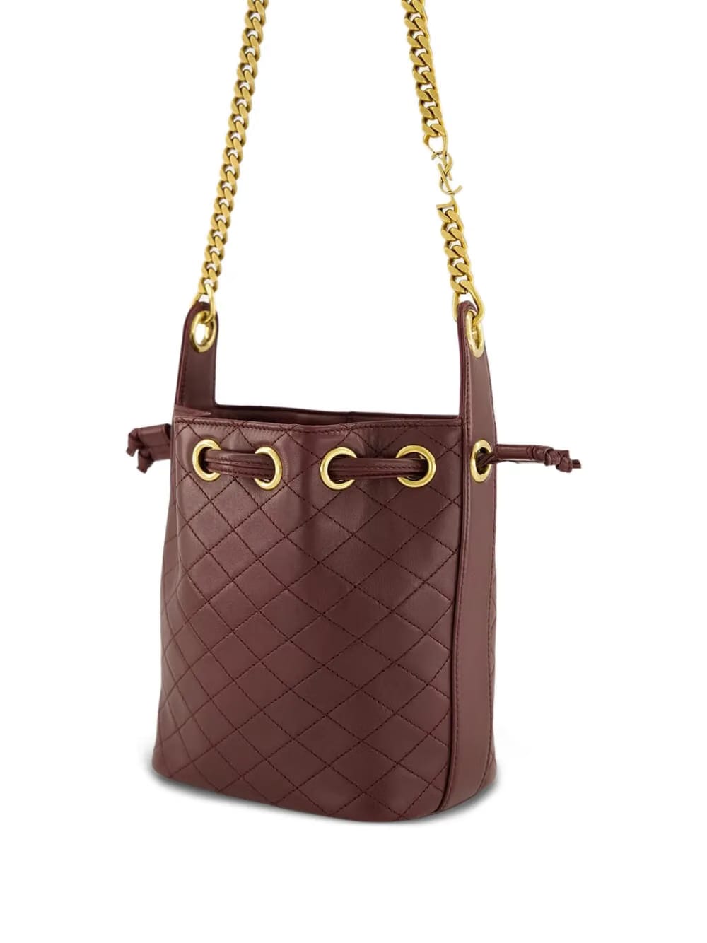 mini quilted-leather bucket bag