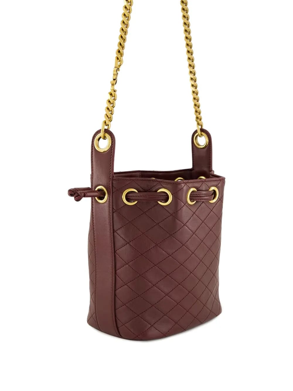 mini quilted-leather bucket bag
