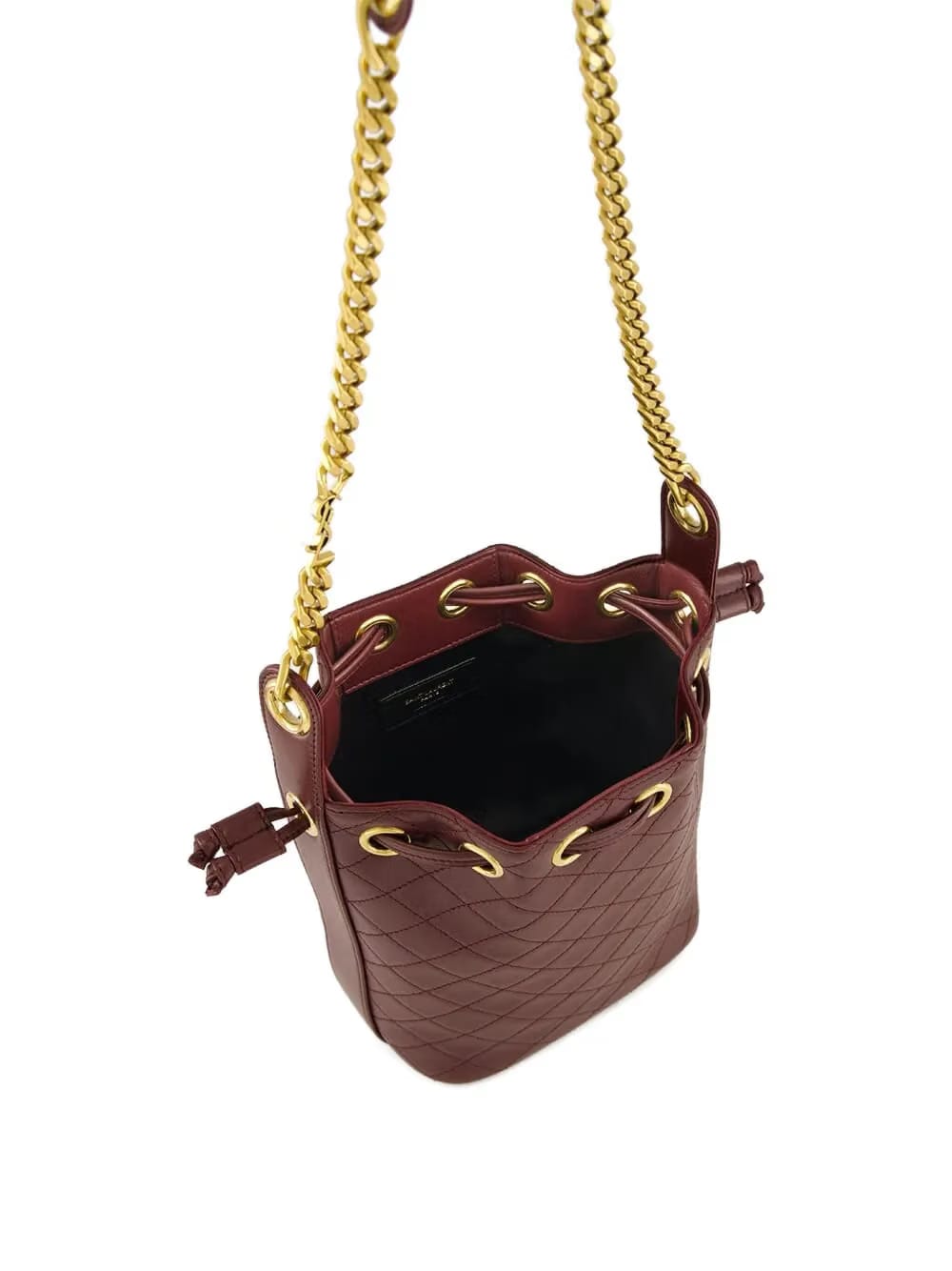 mini quilted-leather bucket bag