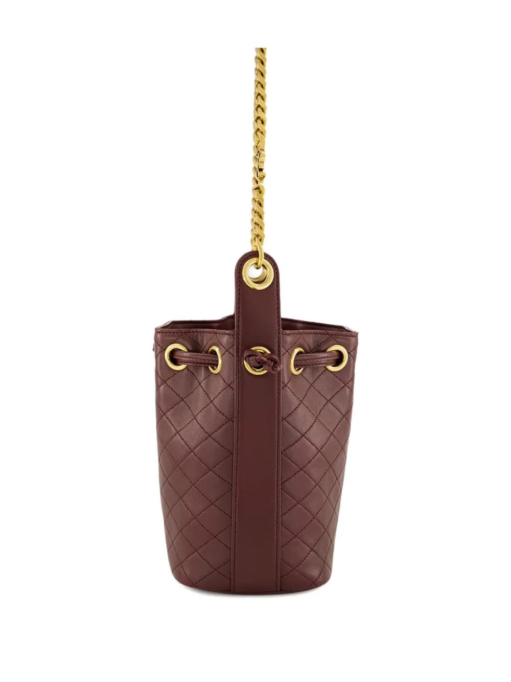 mini quilted-leather bucket bag