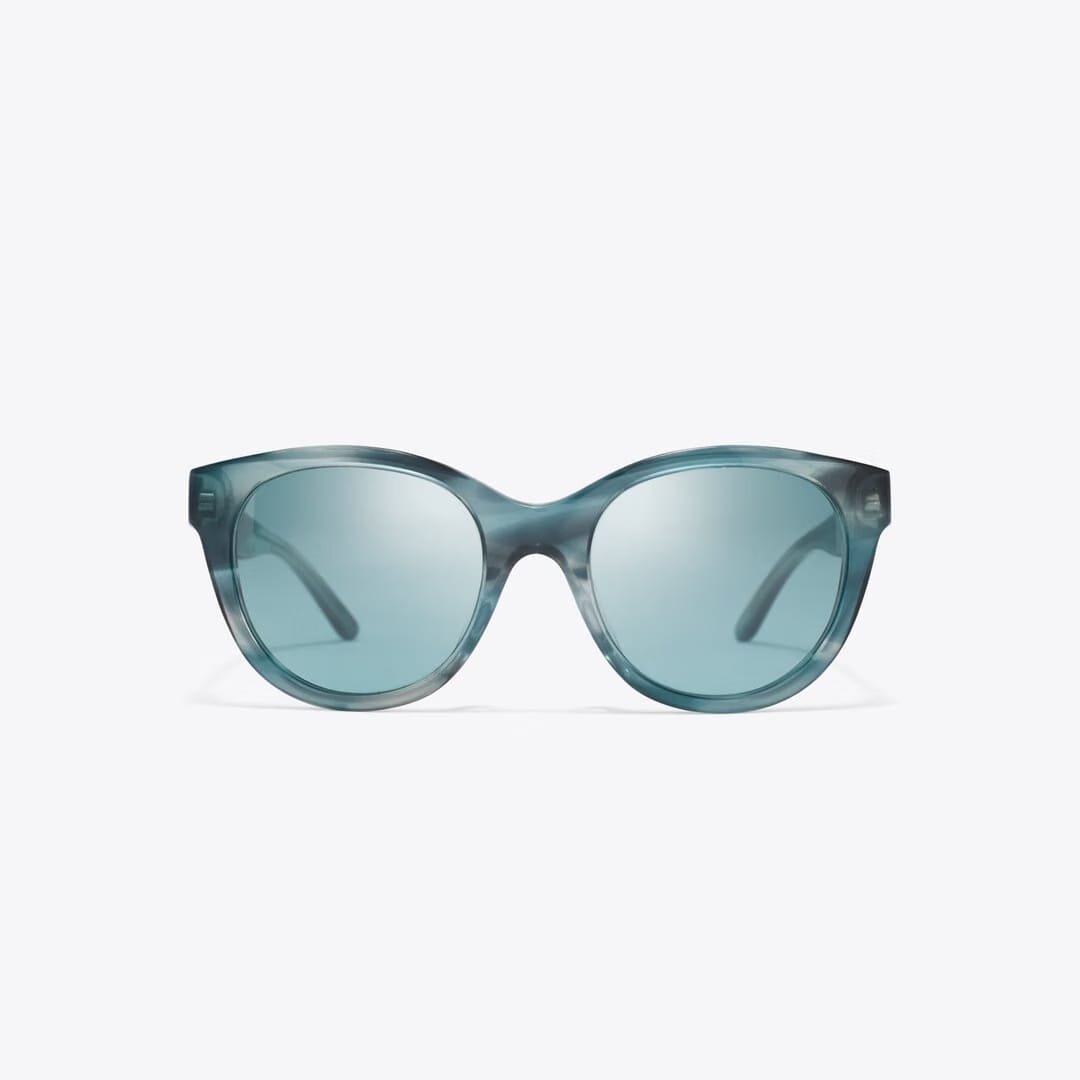 Tory Burch Miller Round TEAL STRIATED/PETROL GREEN