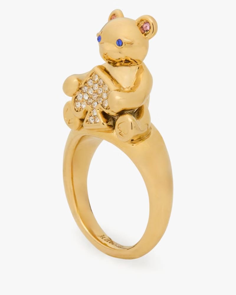 Oh What Fun Spade Teddy Bear Ring