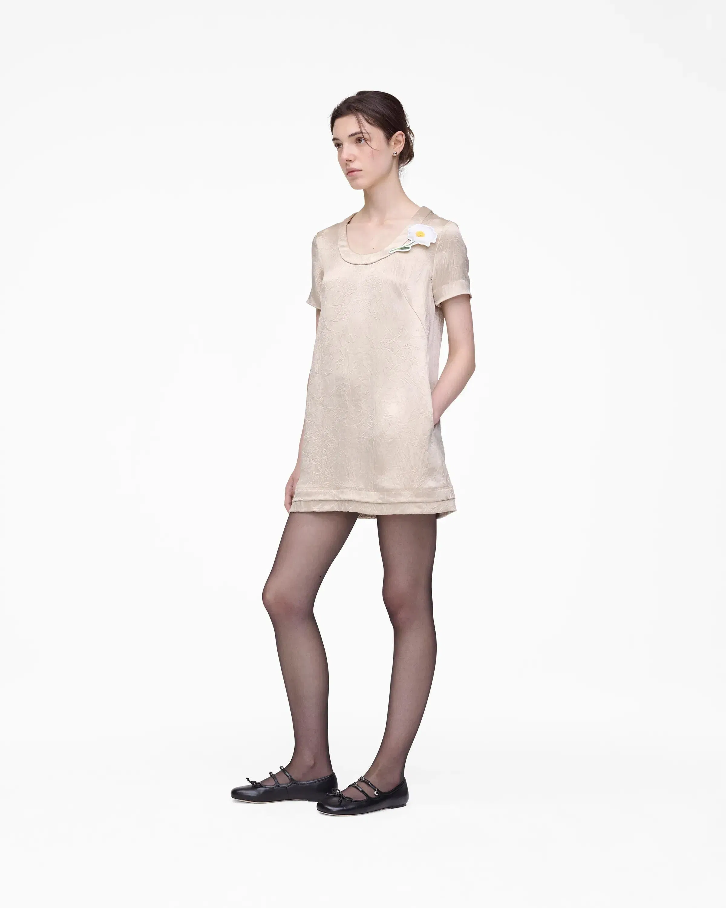 Crushed Satin Dress