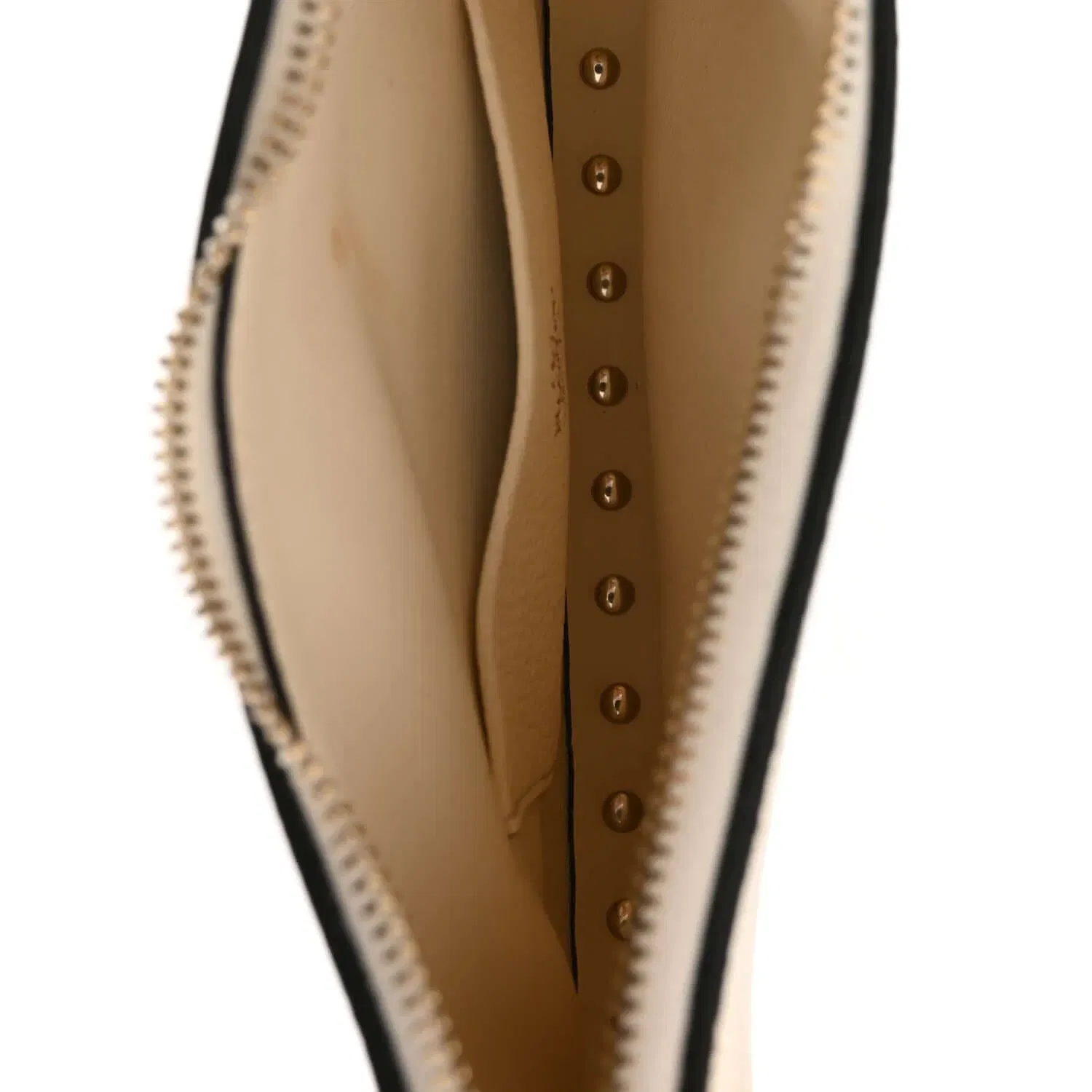 Grainy Calfskin Mini Rockstud Hobo Ivory