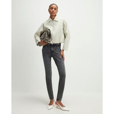 Black Mid Rise Sculpt Skinny Jeans