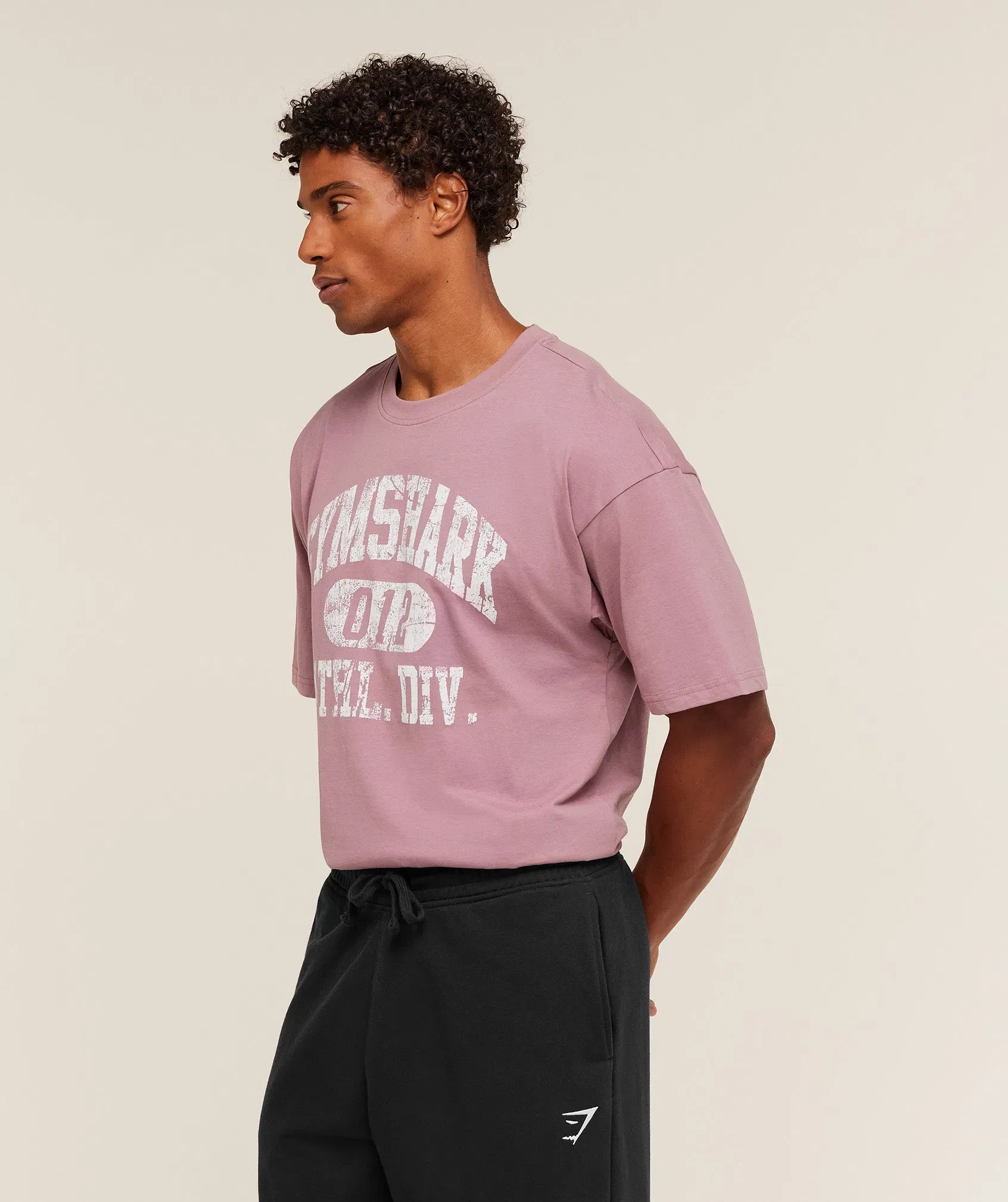 Gymshark Athletic Division Graphic T-Shirt - Calm Pink