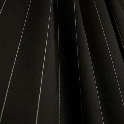 Black Pinstripe Wide Leg Trousers