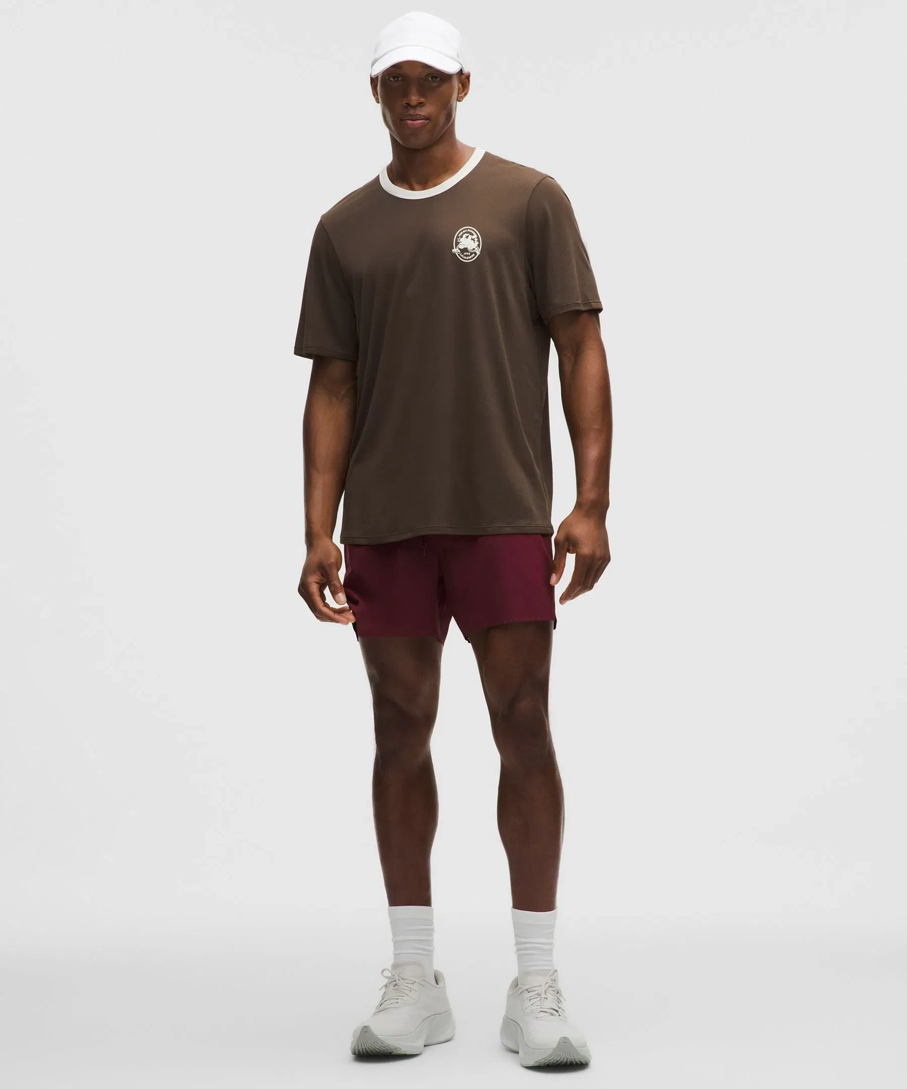 Lululemon Fast and Free Perforated Stripe T-Shirt *Run Crew 1998