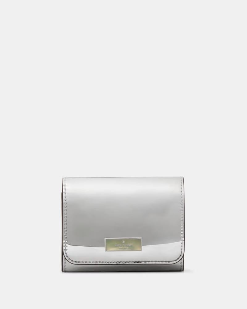 Bridget Mirror Metallic Small L-zip Wallet