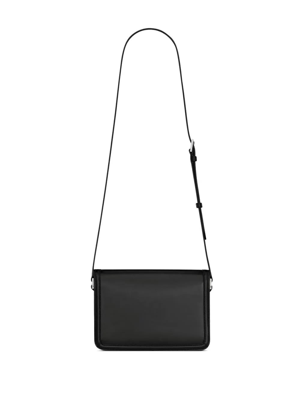 monogram-logo leather messenger bag