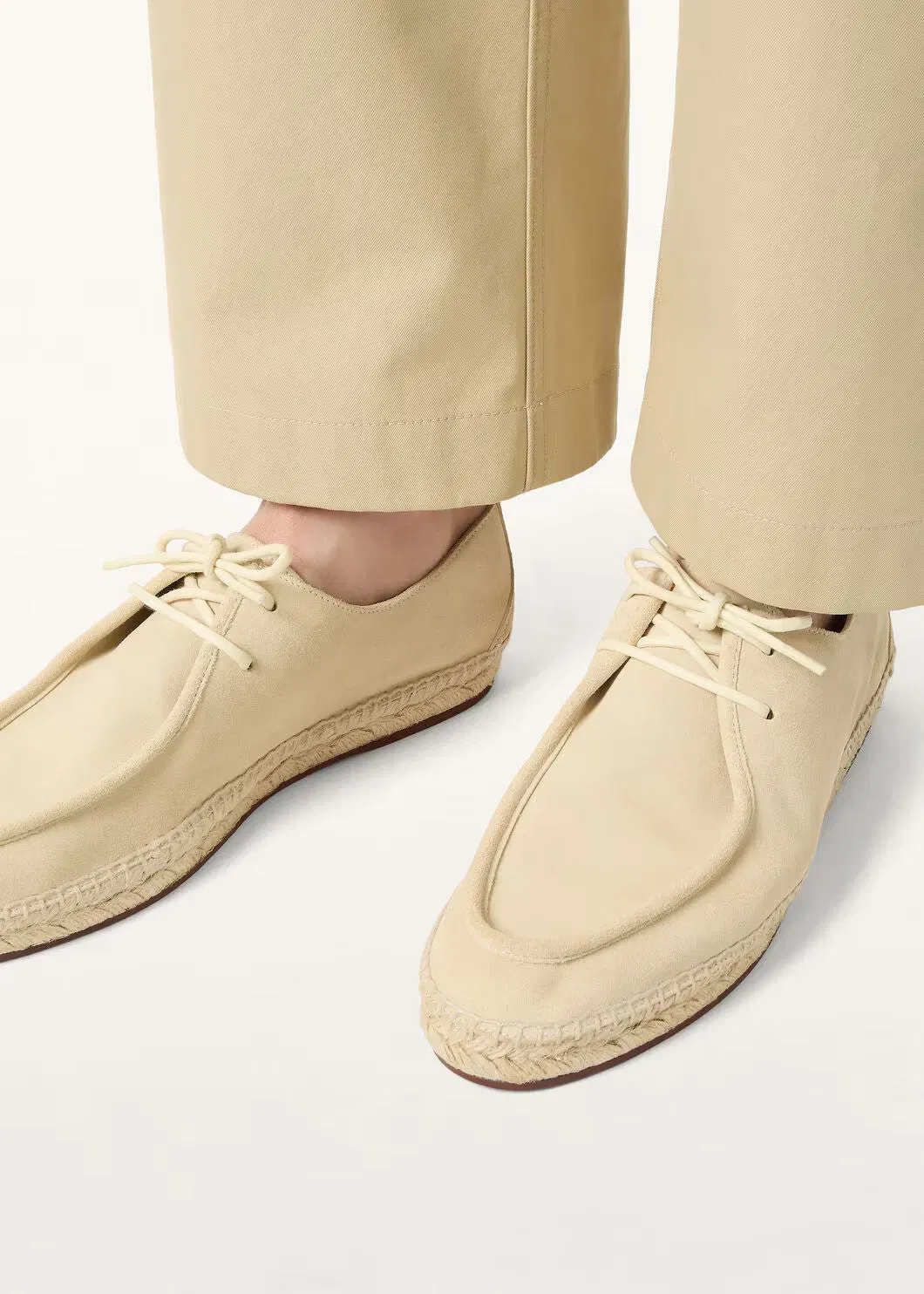LoroPiana George Walk Espadrille Yogurt