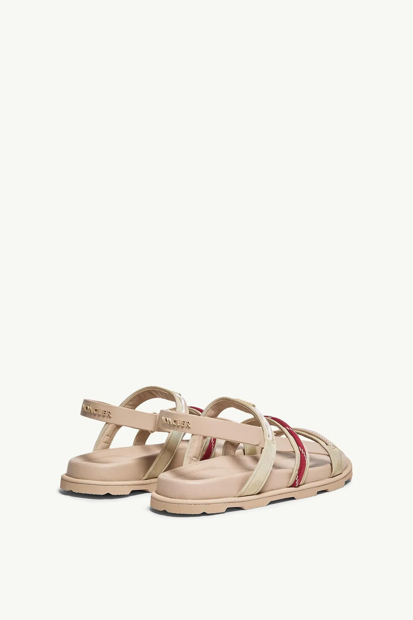 Moncler Vera Isla Leather Sandals Light Beige