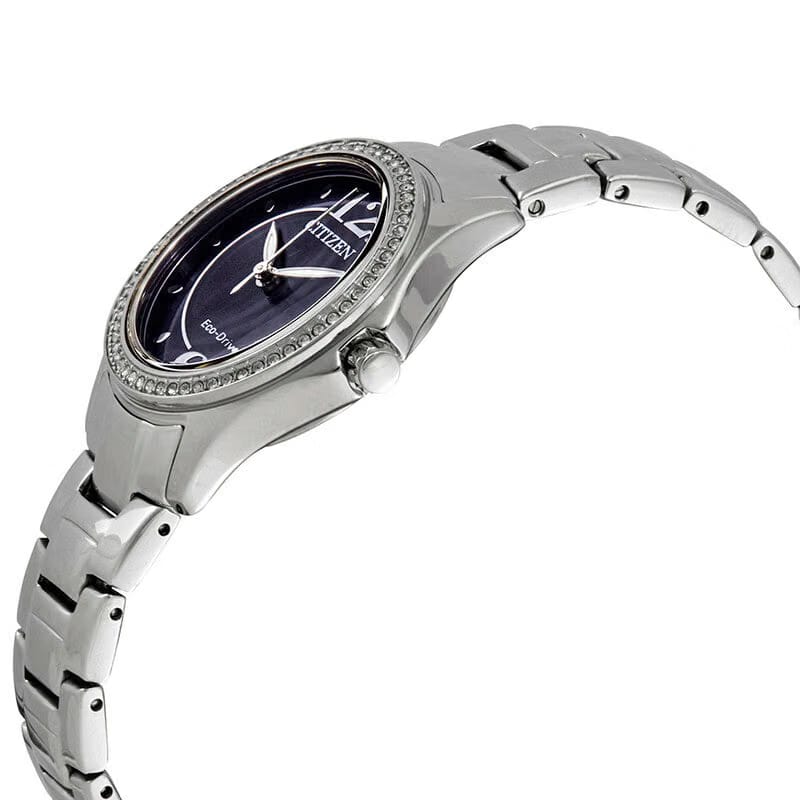 Citizen Silhouette Crystal Eco-Drive Blue Dial Stainless Steel Women's Watch