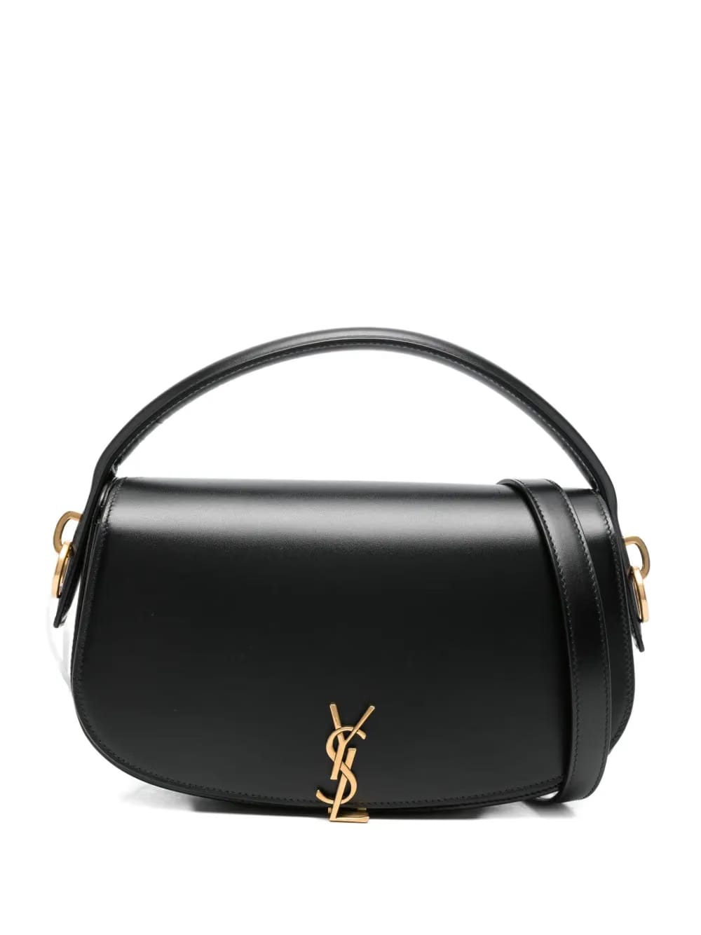 logo-plaque curved shoulder bag