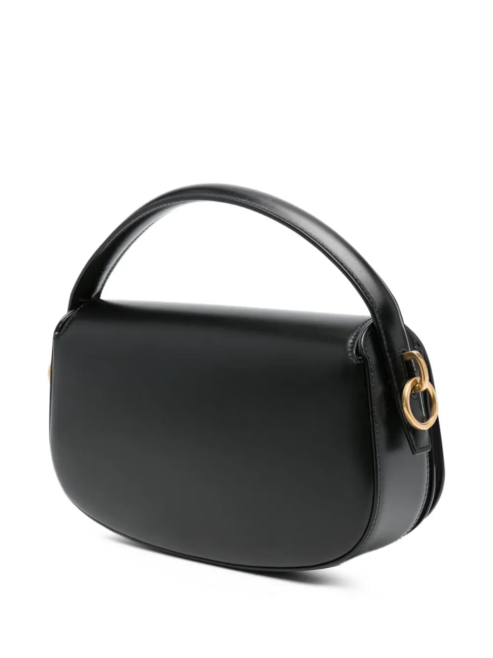logo-plaque curved shoulder bag