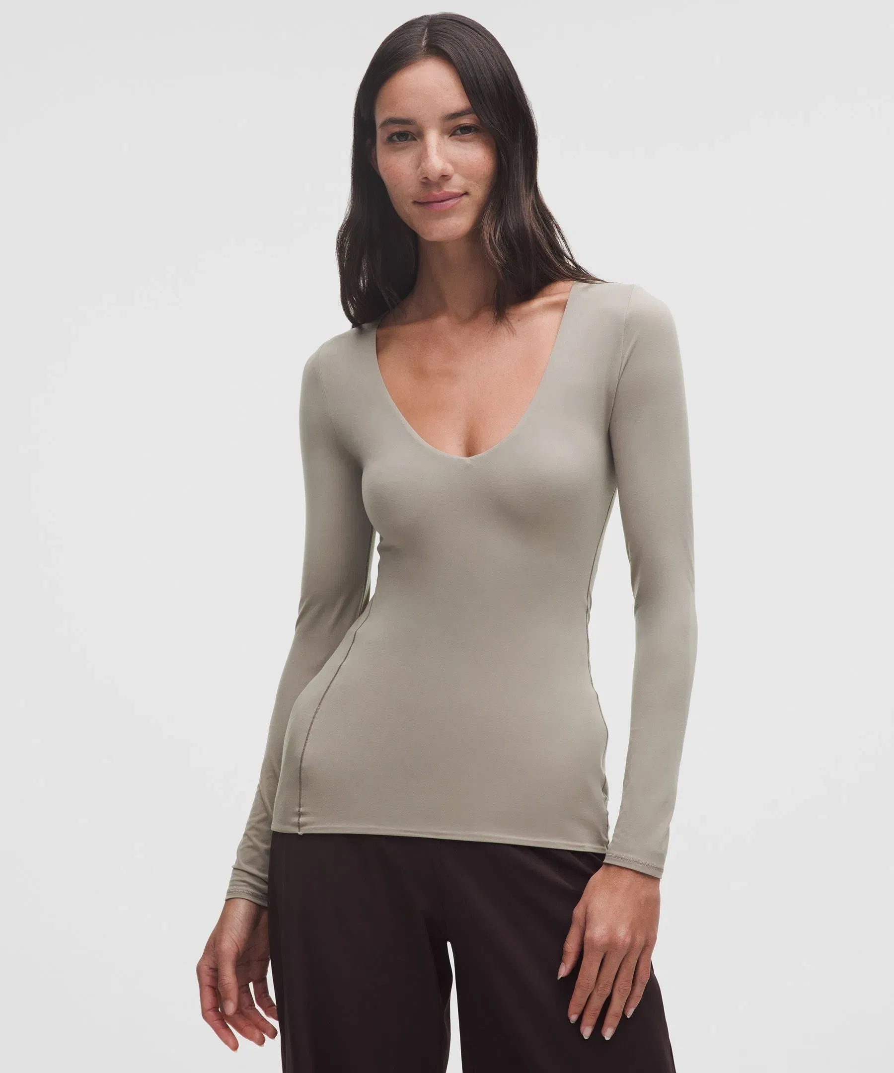 Lululemon Women's Wundermost Ultra-Soft Nulu V-Neck Long-Sleeve Shirt
