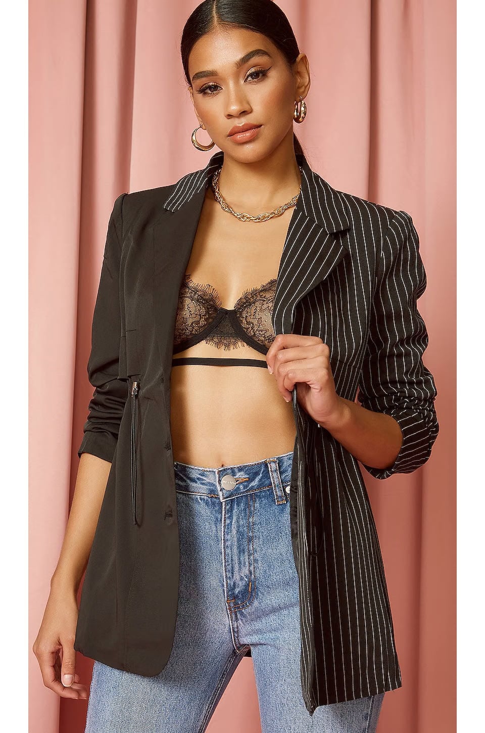 superdown Gemini Blazer in Black