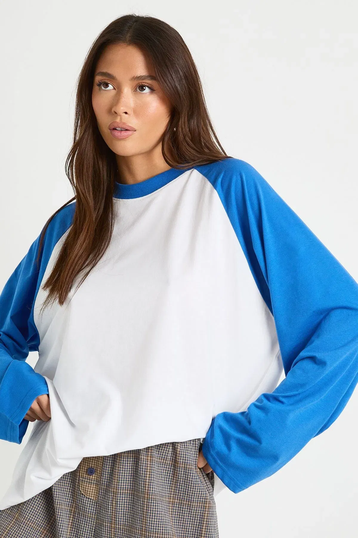 Contrast Raglan Long Sleeve Top